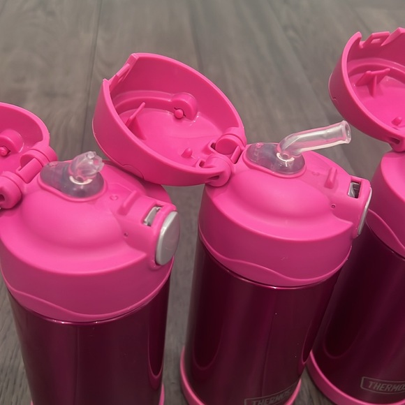 Bundle of thermos stainless steel insulated kids drinking cups with straws - Picture 4 of 8